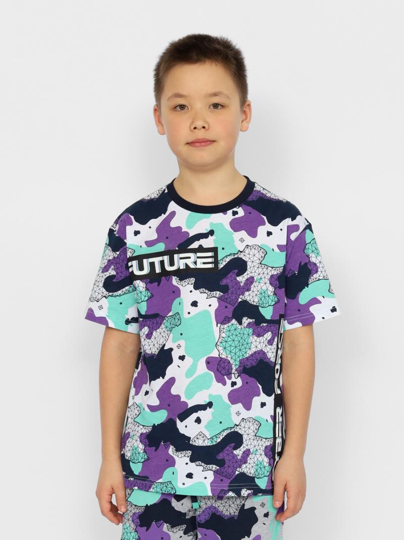 картинка Футболка для мальчика CSJB 63562-44-374 Фиолетовый от магазина детских товаров ALiSa