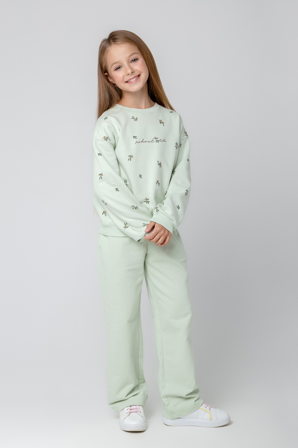 картинка Брюки для девочки Crockid КР 400543 зеленая лилия к389 от магазина детских товаров ALiSa