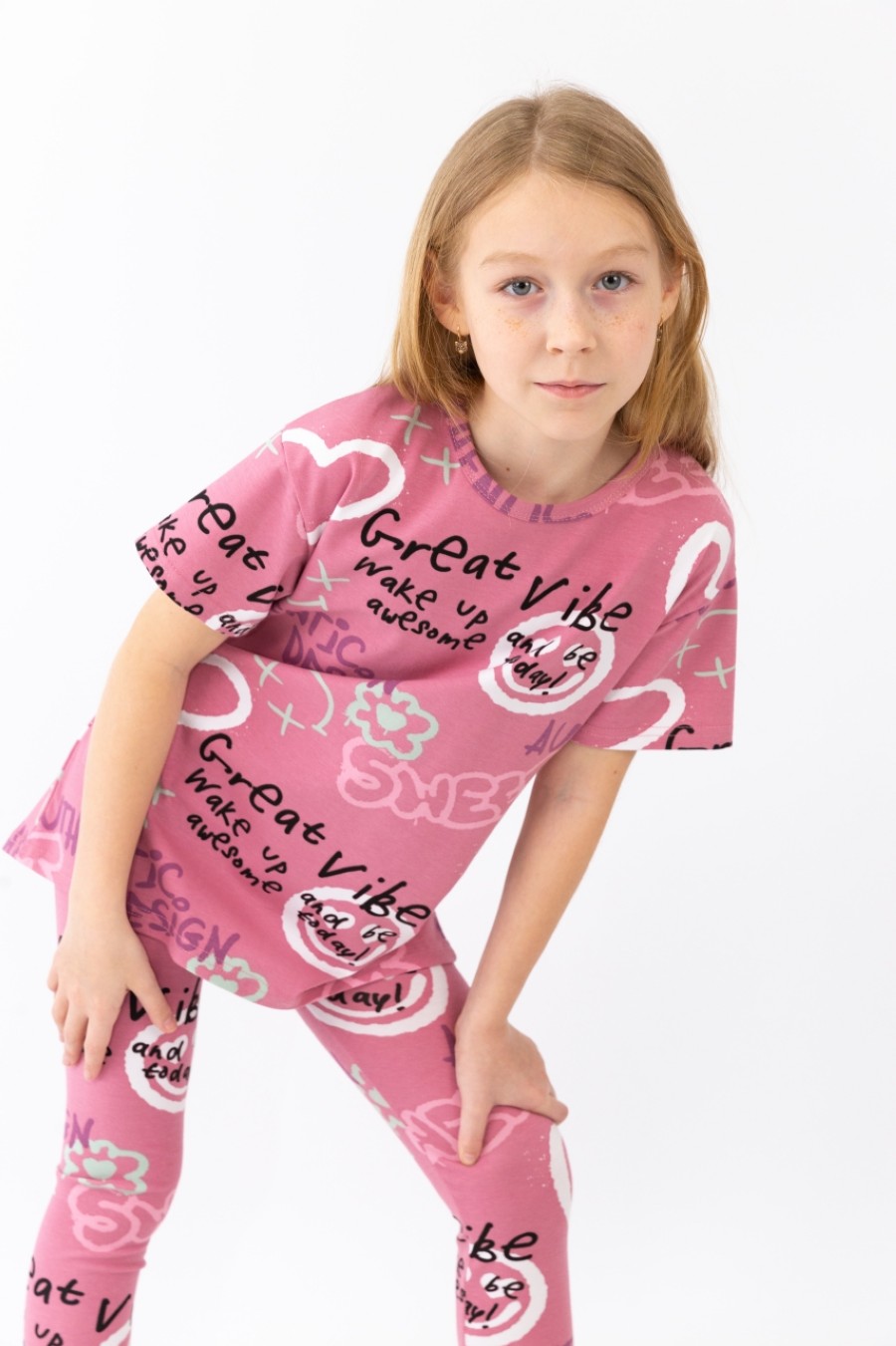 картинка Легинсы для девочки Baby Boom П66/14-К Граффити Б117 от магазина детских товаров ALiSa