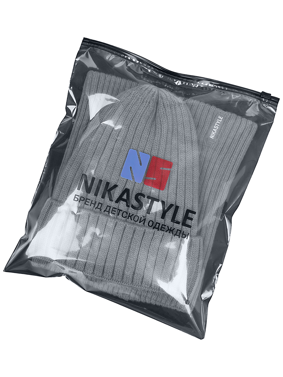 картинка Комплект шапка снуд для мальчика NIKASTYLE 12з16424 Антрацит от магазина детских товаров ALiSa