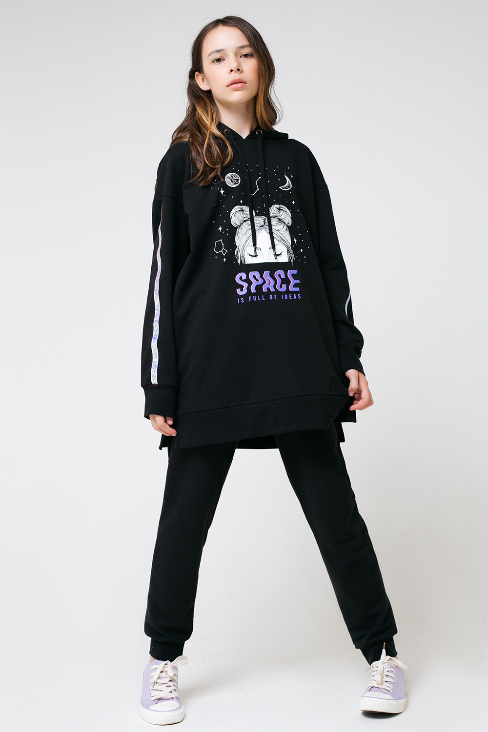 картинка Брюки для девочки КБ 400226 черный к53 от магазина детских товаров ALiSa