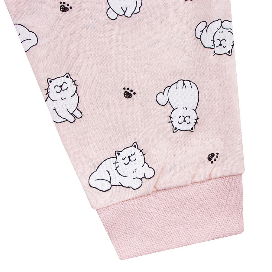 картинка Брюки для девочки Youlala 0014100217 Персиковый коты от магазина детских товаров ALiSa