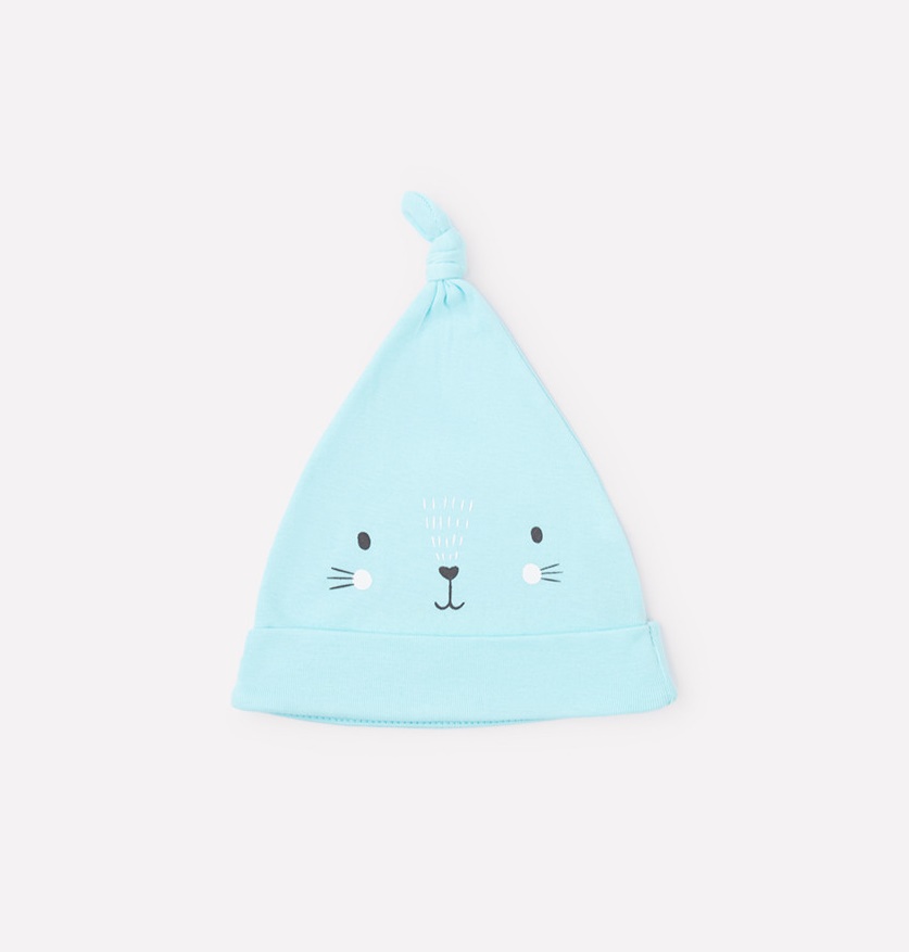 картинка Шапка для девочки Crockid К 8135 аквамарин (цветные котята) от магазина детских товаров ALiSa