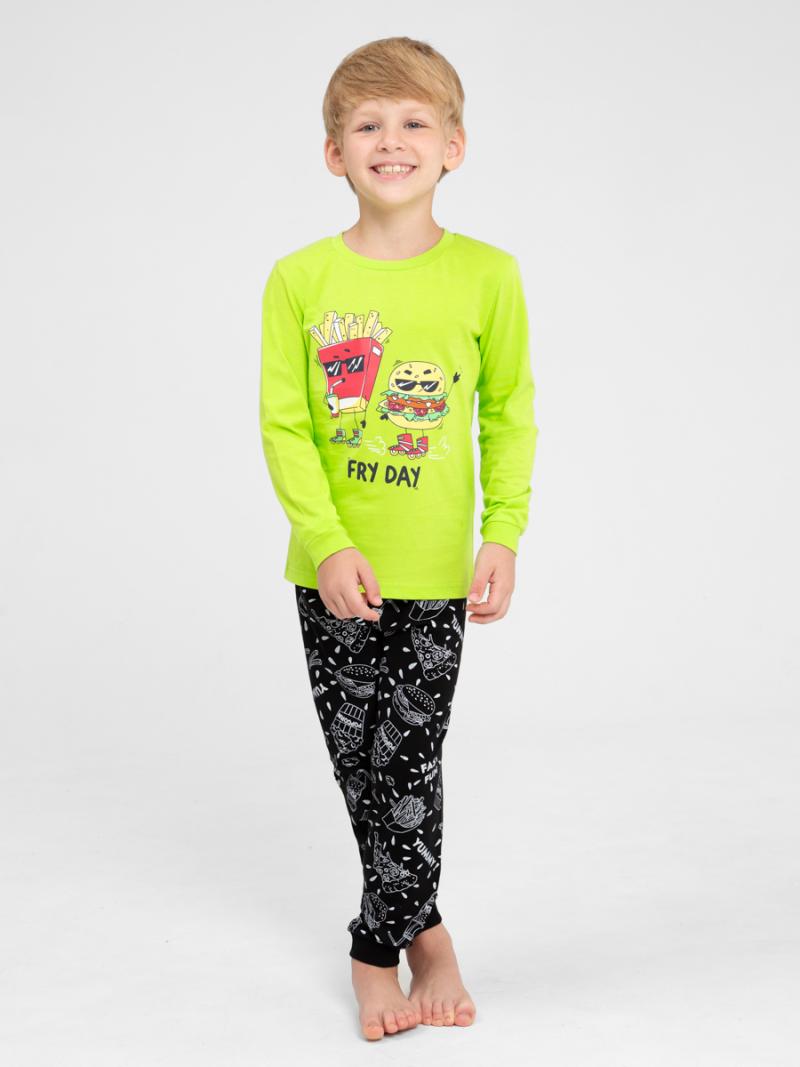 картинка Пижама для мальчика Cherubino CWKB 50135-36 Лайм от магазина детских товаров ALiSa