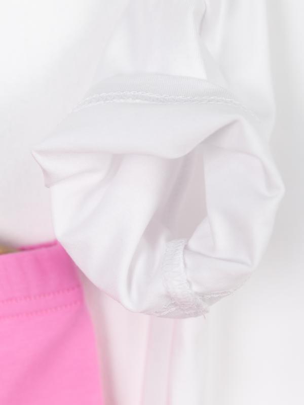 картинка Комплект для девочки Baby Boom КД552/1-К Белый + розовый от магазина детских товаров ALiSa