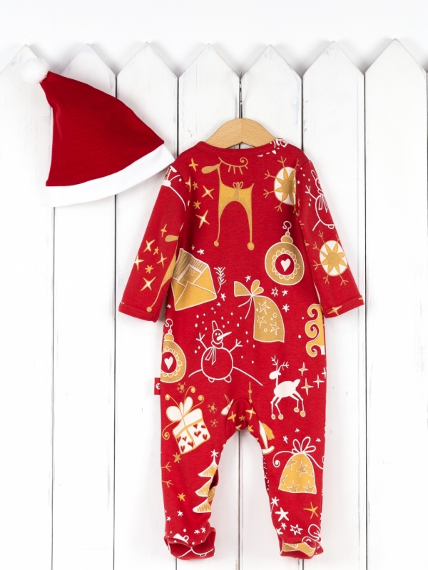 картинка Комплект детский Baby Boom КД447/4-И Новогодние подарки + красный от магазина детских товаров ALiSa