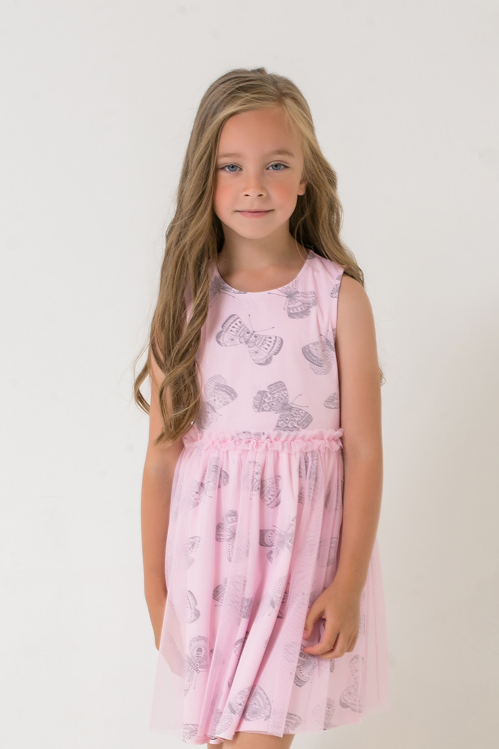 картинка Платье для девочки Crockid К 5658 нежно-розовый, бабочки от магазина детских товаров ALiSa