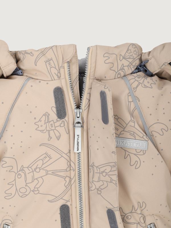 картинка Комбинезон для девочки NIKASTYLE 8з0425 Латте Серый от магазина детских товаров ALiSa