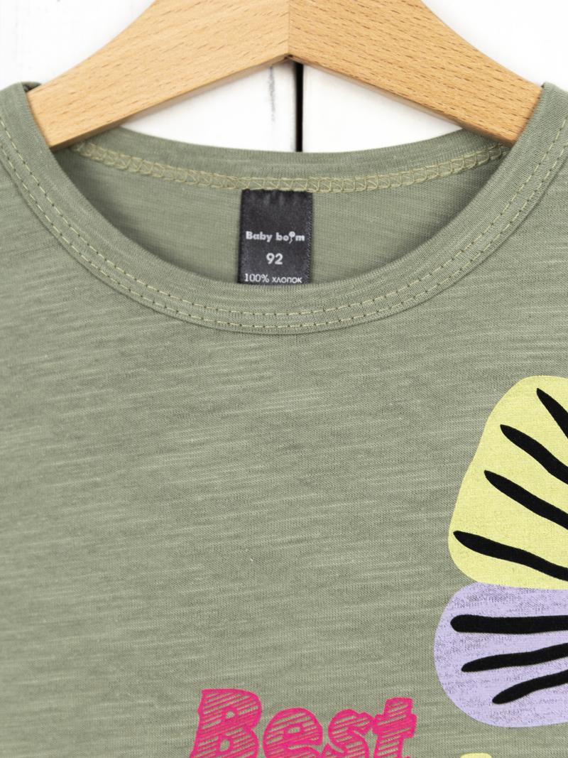 картинка Футболка для девочки Baby Boom Ф114/1-К Резеда бабочки Б111 от магазина детских товаров ALiSa