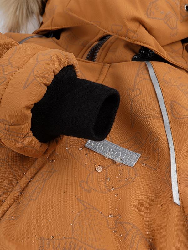 картинка Комбинезон зимний для мальчика NIKASTYLE 8з1924 Кэмел черный от магазина детских товаров ALiSa