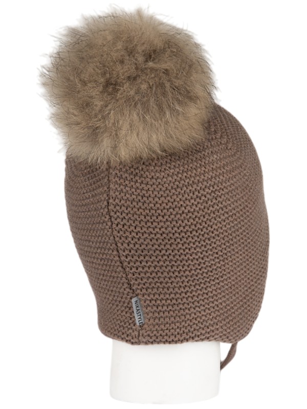 картинка Шапка утепленная NIKASTYLE 11з15524 Кофе от магазина детских товаров ALiSa