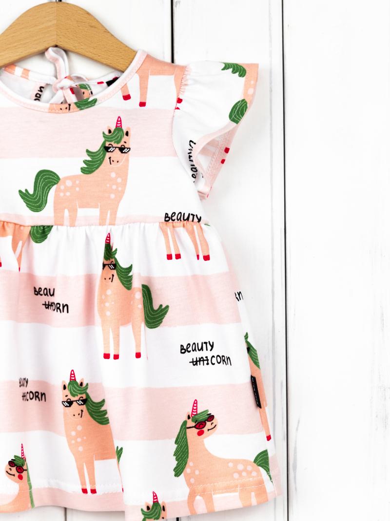 картинка Комплект для девочки Baby Boom КД310/2-К я716 Единороги на полоске от магазина детских товаров ALiSa