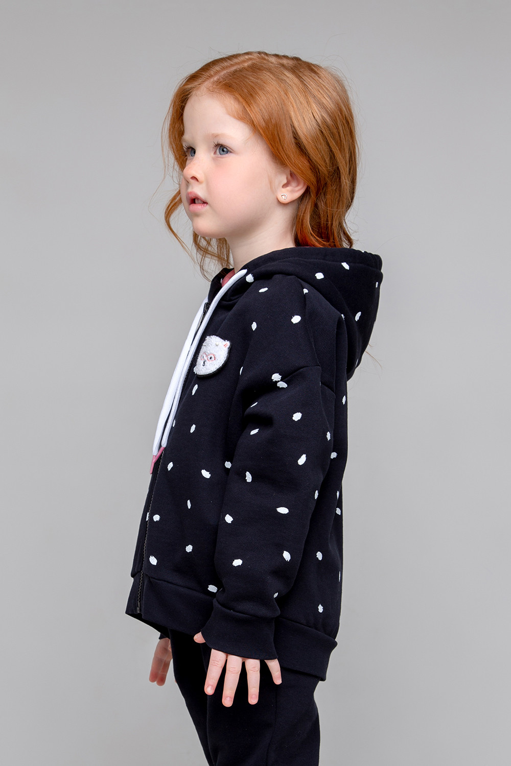 картинка Куртка для девочки Crockid КР 301852 черный, маленькие мазки к343 от магазина детских товаров ALiSa