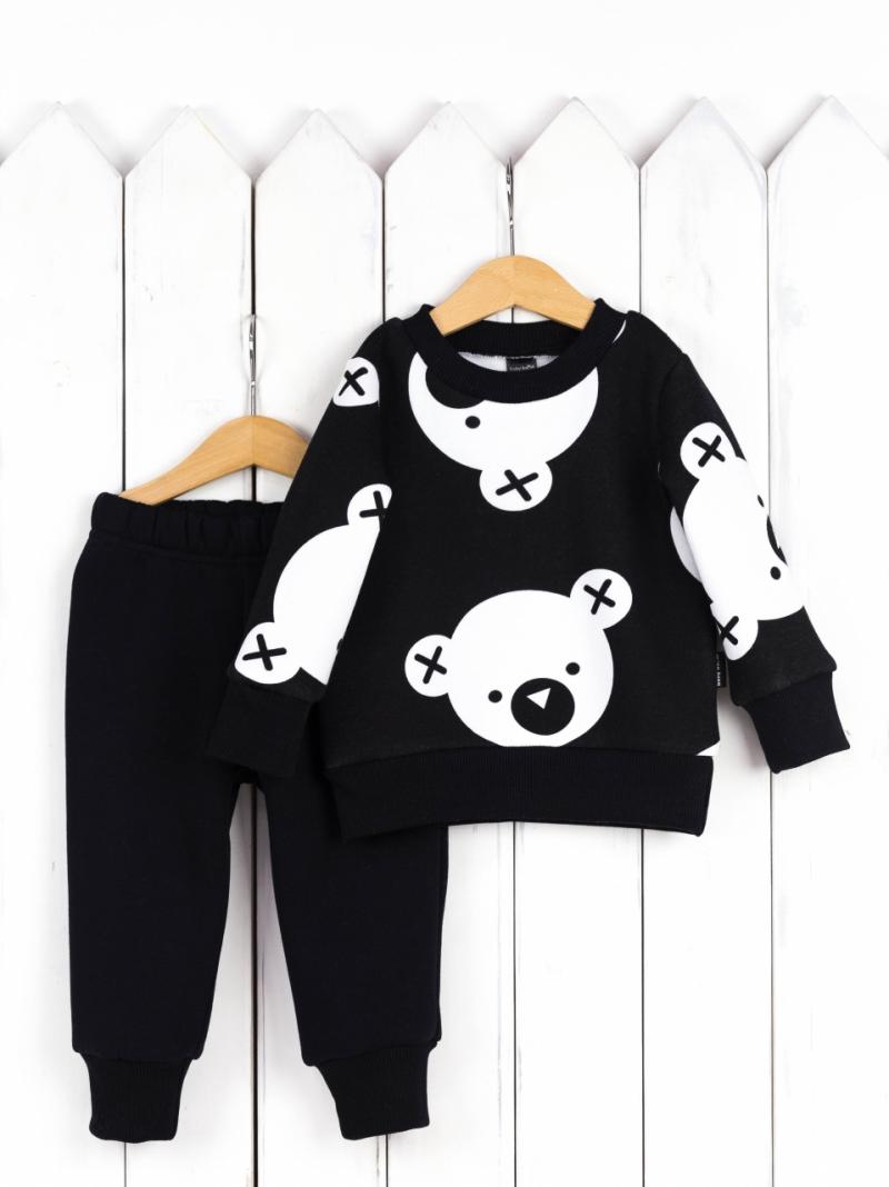 картинка Комплект детский Baby Boom КД477/1-Ф Мишки на чёрном от магазина детских товаров ALiSa