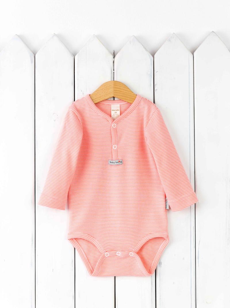 картинка Боди детское Baby Boom Б127/1-И Коралл полоска от магазина детских товаров ALiSa