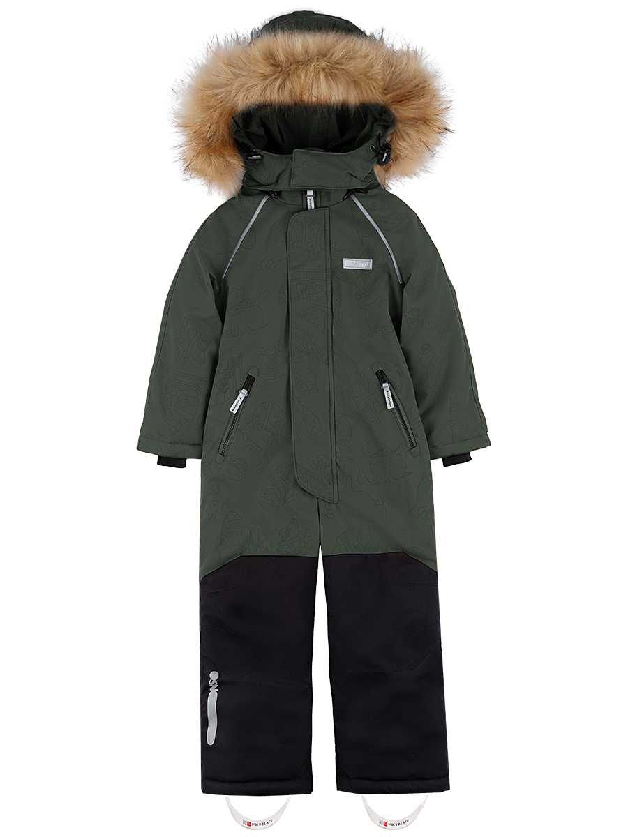 картинка Комбинезон зимний для мальчика NIKASTYLE 8з1924 Хаки черный от магазина детских товаров ALiSa