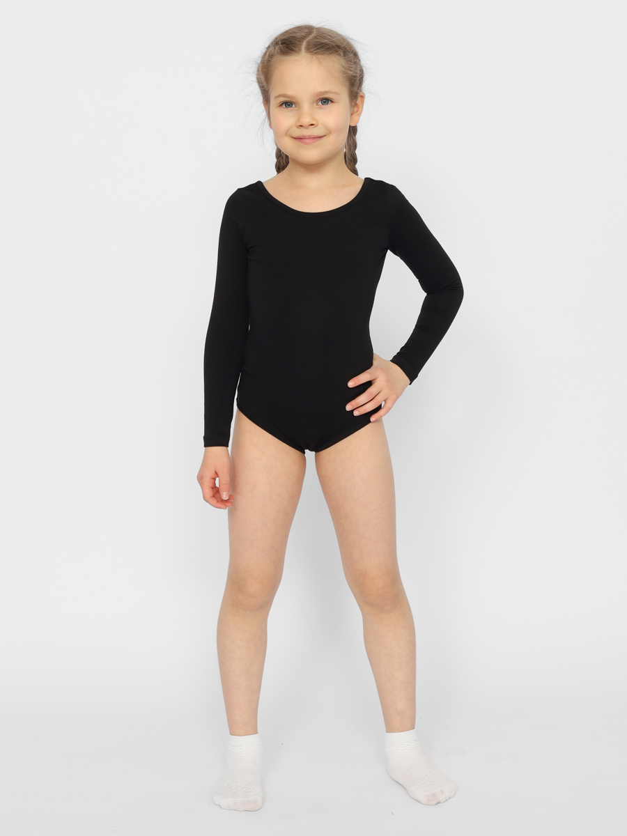 картинка Купальник гимнастический для девочки Cherubino CAJG 40023-22 Черный от магазина детских товаров ALiSa