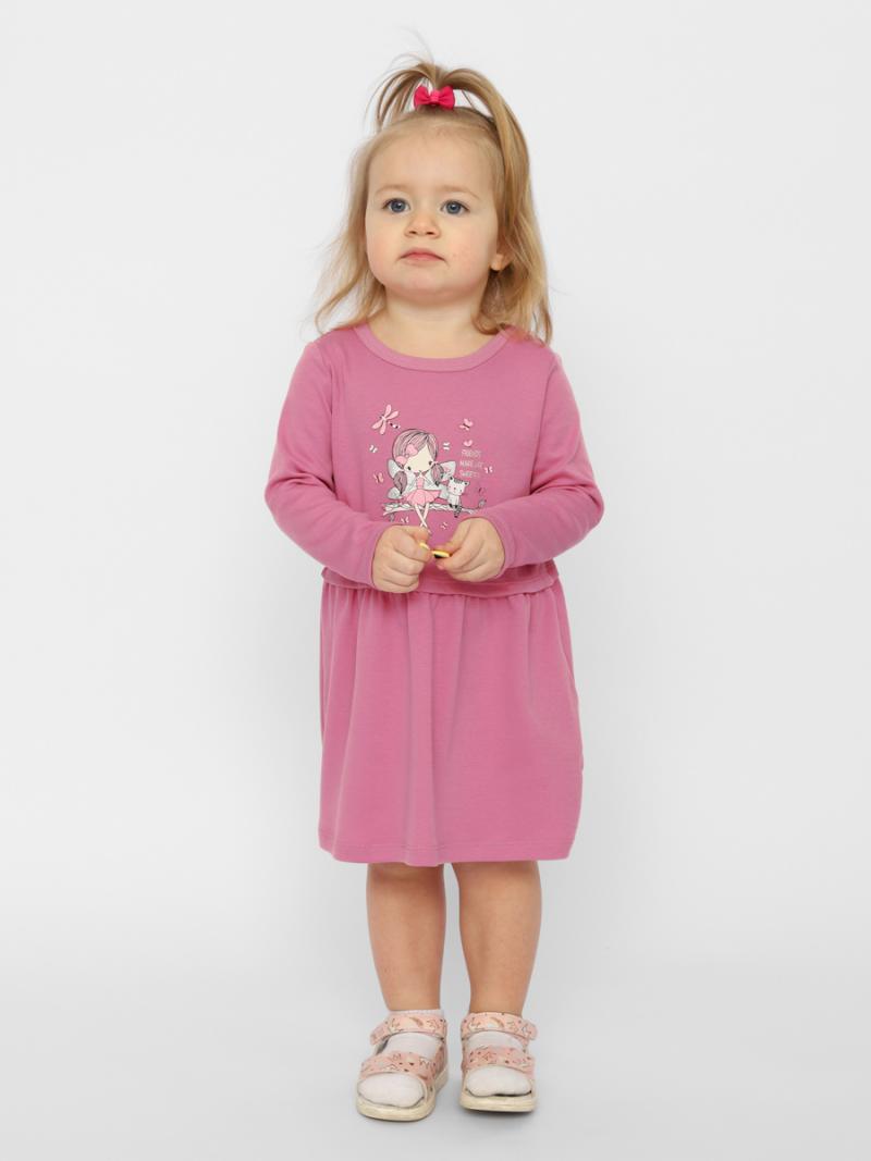 картинка Платье для девочки Cherubino CSNG 63417-46-347 Циклама от магазина детских товаров ALiSa