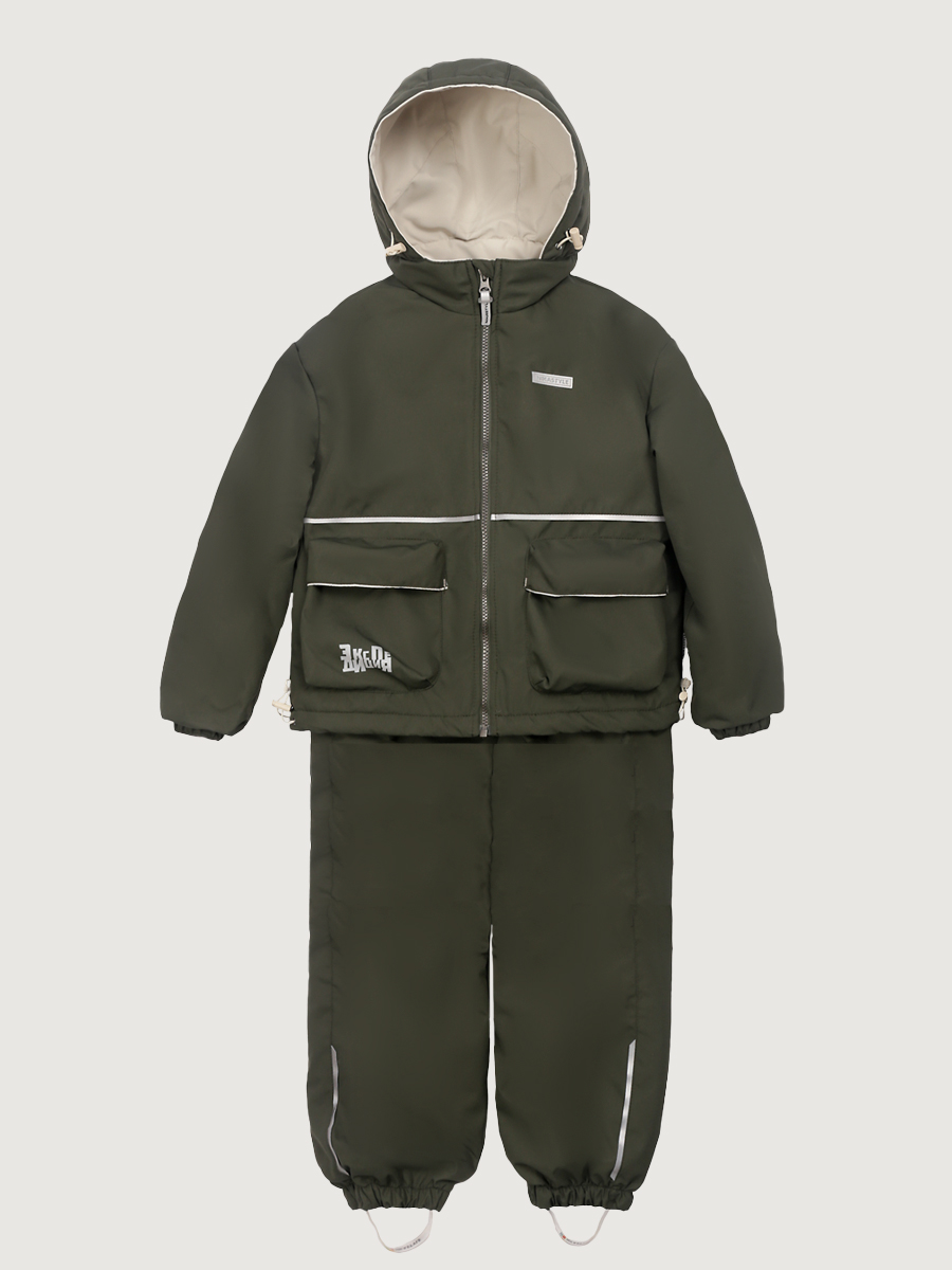 картинка Комплект утеплённый для мальчика NIKASTYLE 7м2925 Хаки Кешью от магазина детских товаров ALiSa