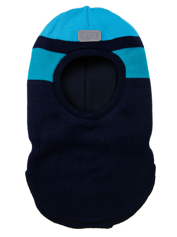 картинка Шлем утепленный для мальчика PL 32319037 Темно-синий, голубой от магазина детских товаров ALiSa