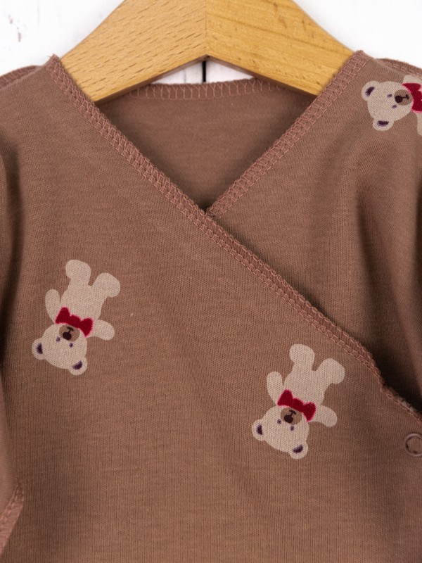 картинка Распашонка детская Baby Boom Р6/10007-И(Н) я726 Мишки на кофе от магазина детских товаров ALiSa