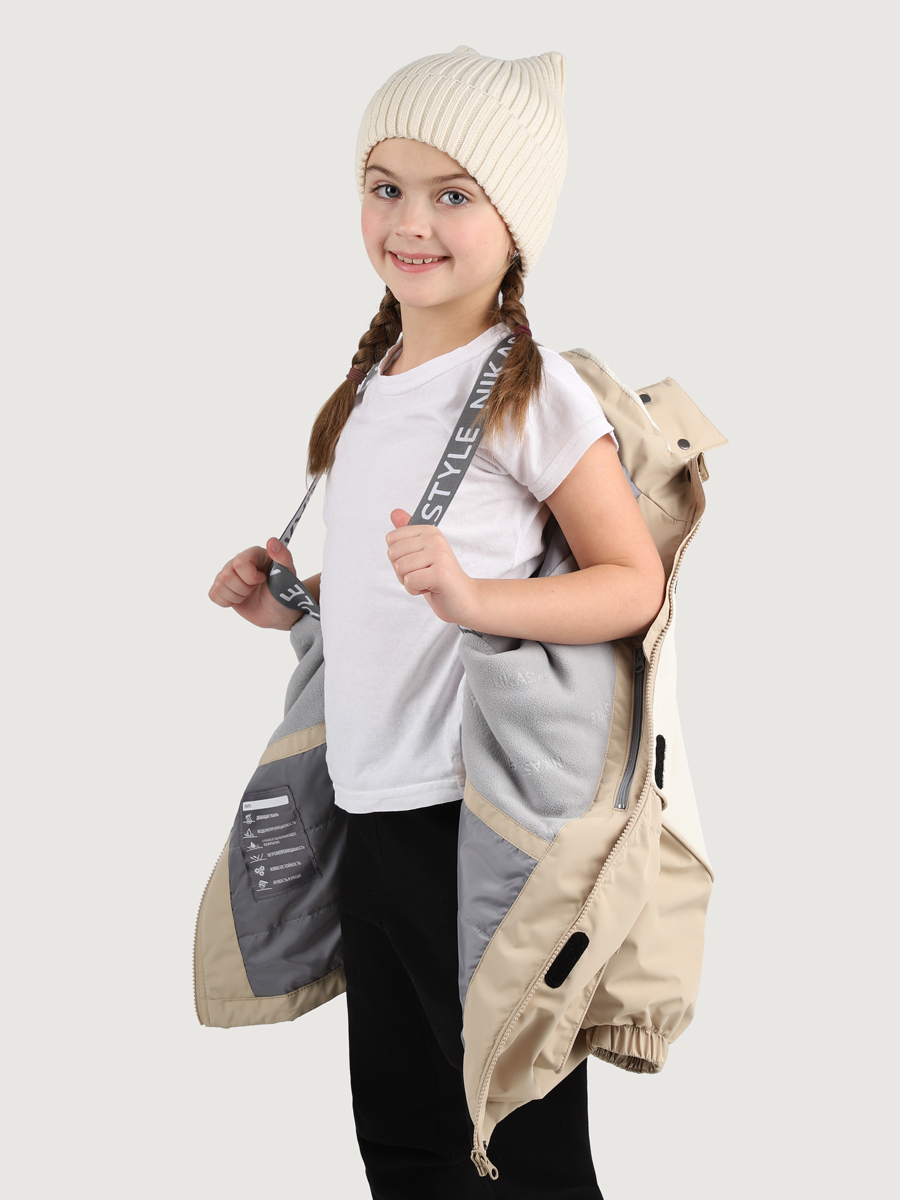 картинка Парка утеплённая для девочки NIKASTYLE 5м3425 Кешью латте от магазина детских товаров ALiSa