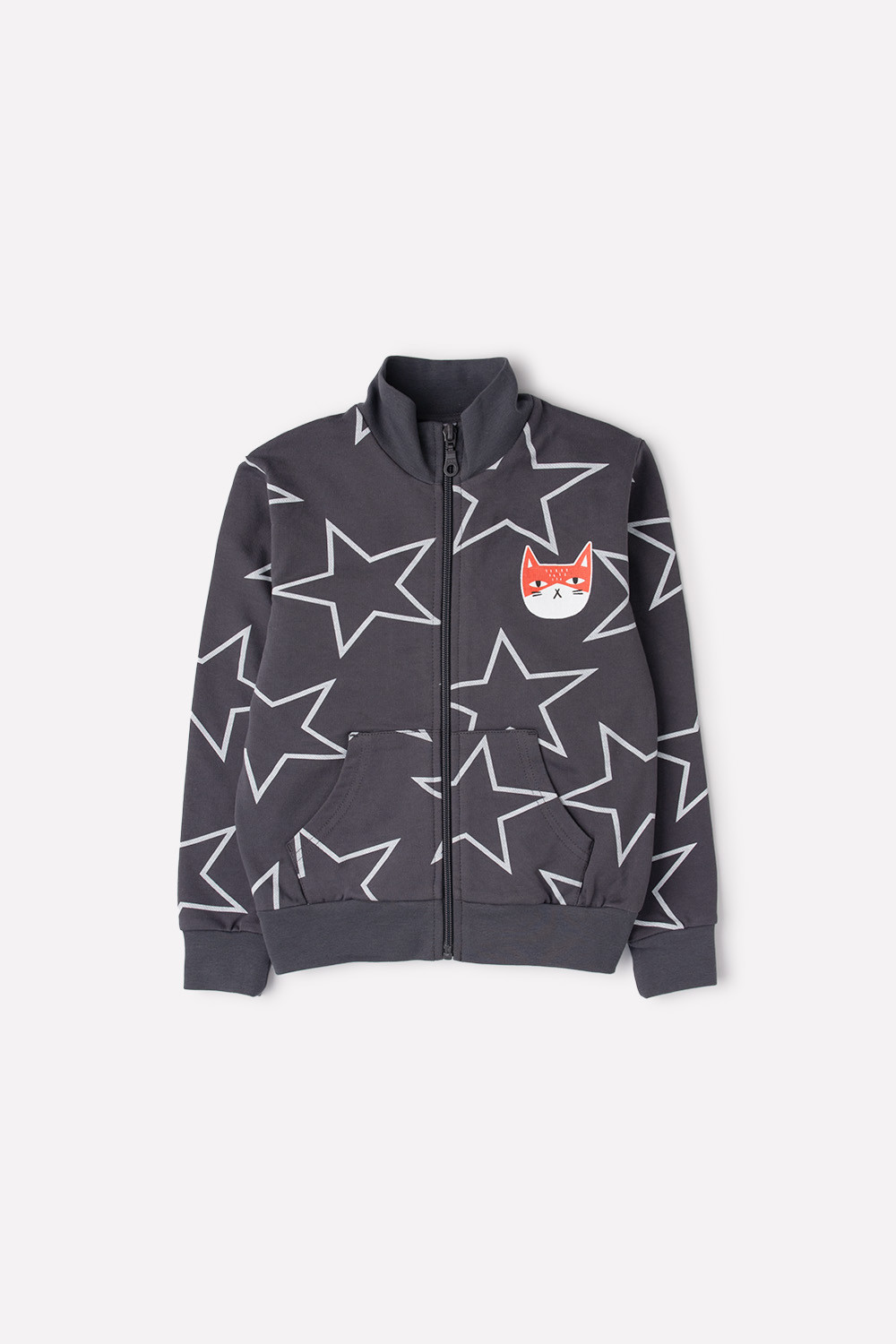 картинка Куртка для мальчика Crockid К 301414 темно-серый, звезды к1275 от магазина детских товаров ALiSa