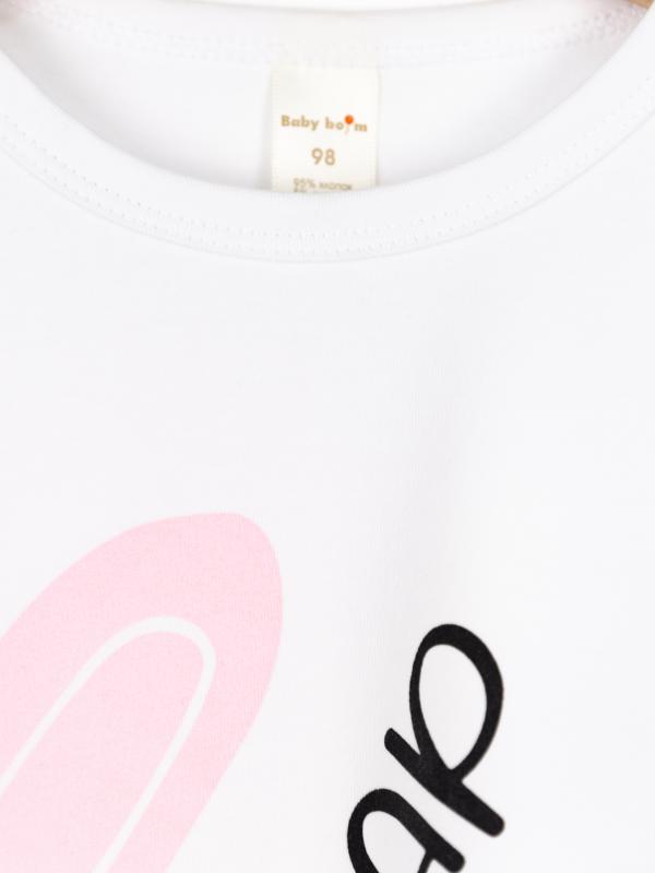 картинка Комплект для девочки Baby Boom КД559/1-К Белый + рзовый от магазина детских товаров ALiSa