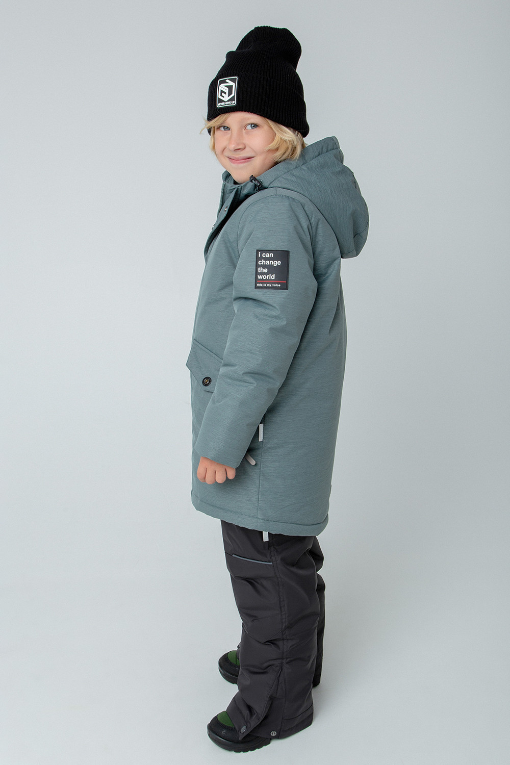 картинка Пальто зимнее для мальчика Crockid ВК 36080/1 ГР от магазина детских товаров ALiSa