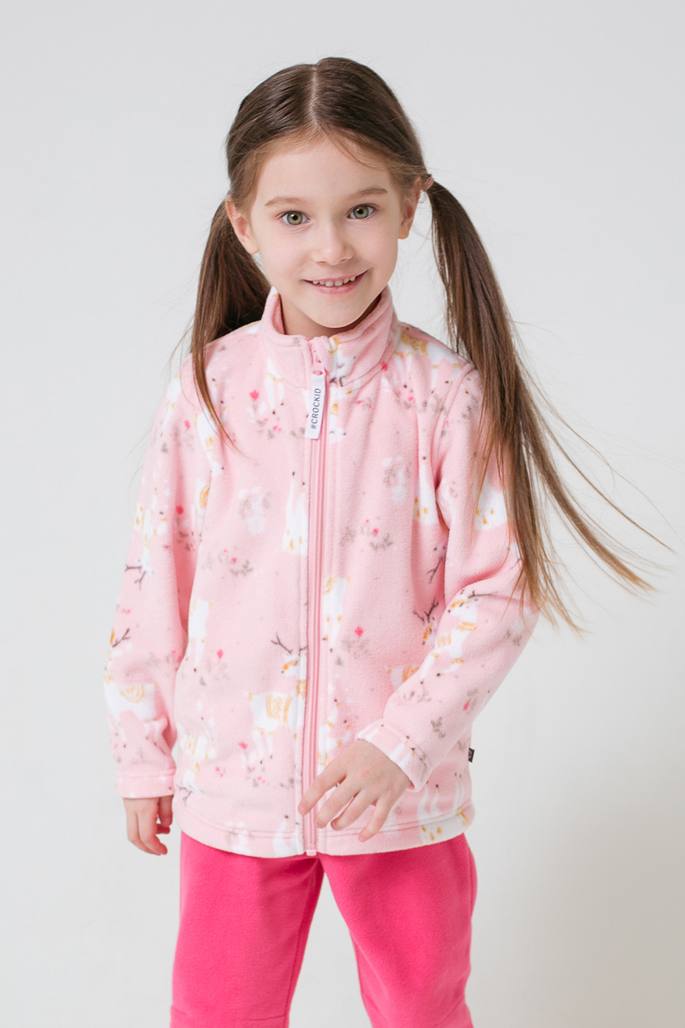 картинка Куртка флисовая для девочки Crockid ФЛ 34025/н/24 ГР от магазина детских товаров ALiSa