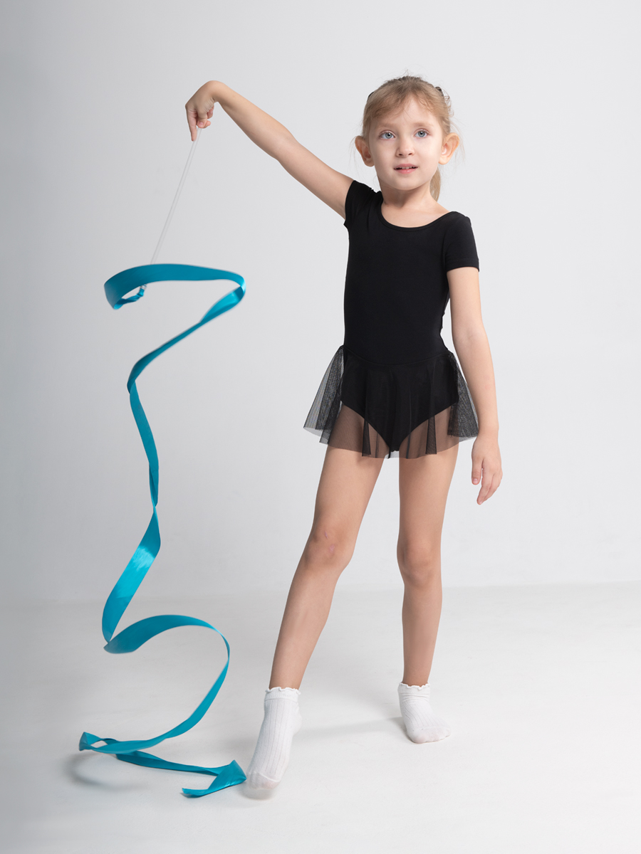 картинка Купальник гимнастический для девочки Cherubino CAKG 40017-22 Черный от магазина детских товаров ALiSa