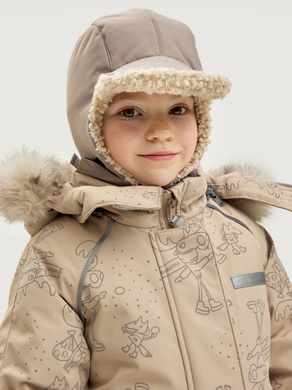 картинка Шапка мембранная утепленная NIKASTYLE 11з16325 Какао от магазина детских товаров ALiSa