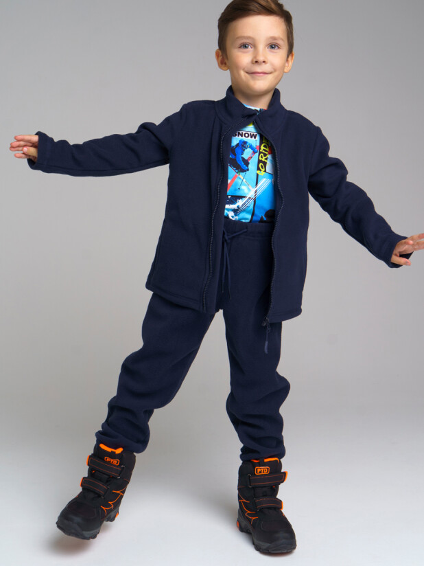 картинка Комплект флисовый для мальчика PL 32212424 толстовка, брюки от магазина детских товаров ALiSa