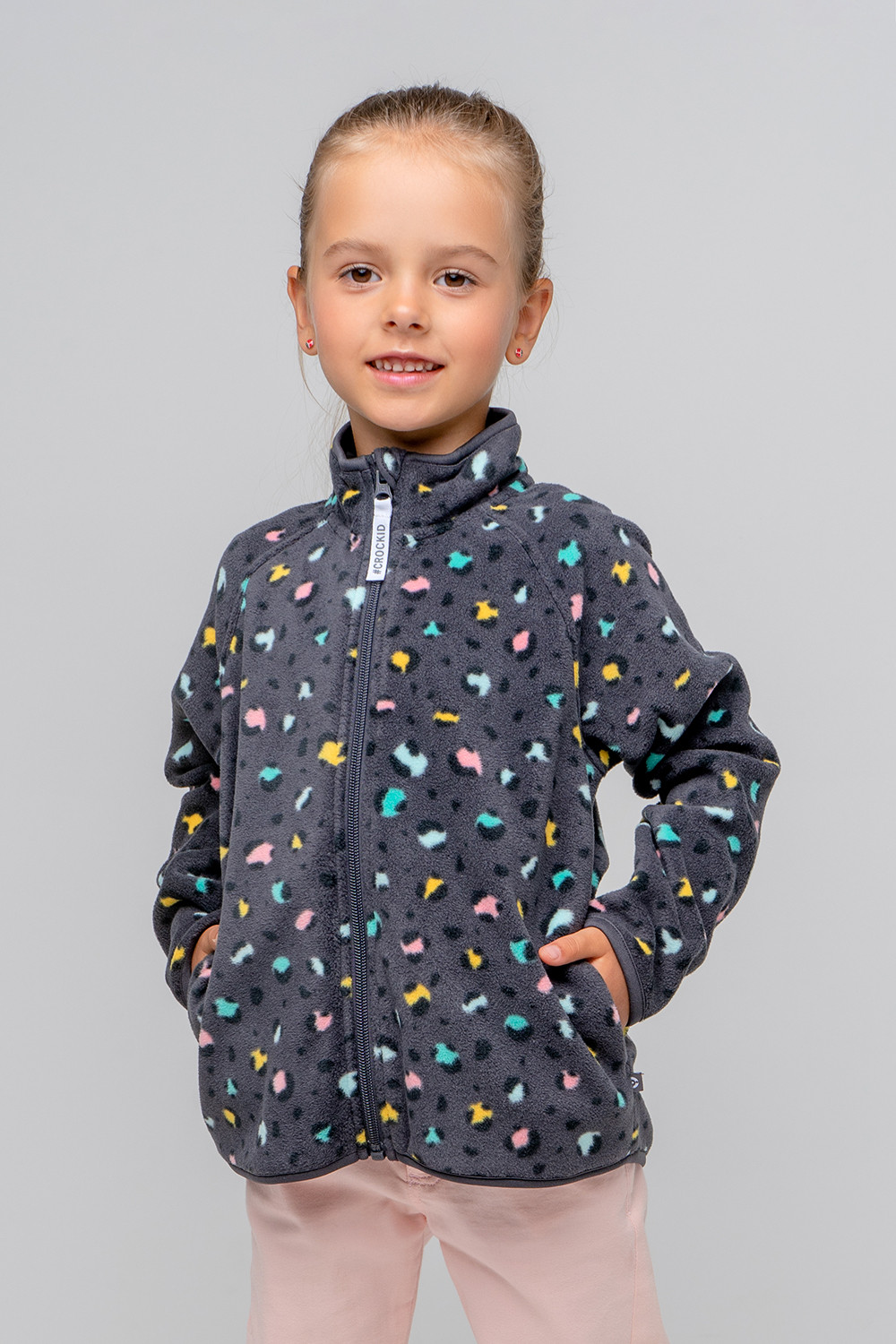картинка Куртка флисовая для девочки Crockid ФЛ 34011/н/50 ГР от магазина детских товаров ALiSa