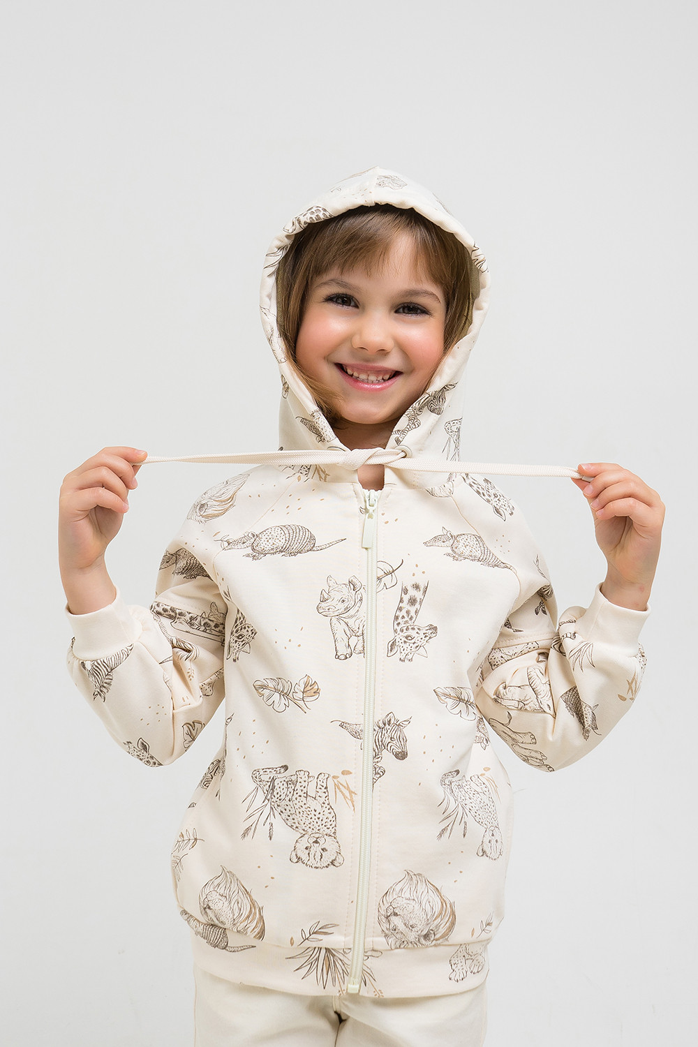 картинка Куртка для девочки Crockid КР 301299 сливки африка к291 от магазина детских товаров ALiSa