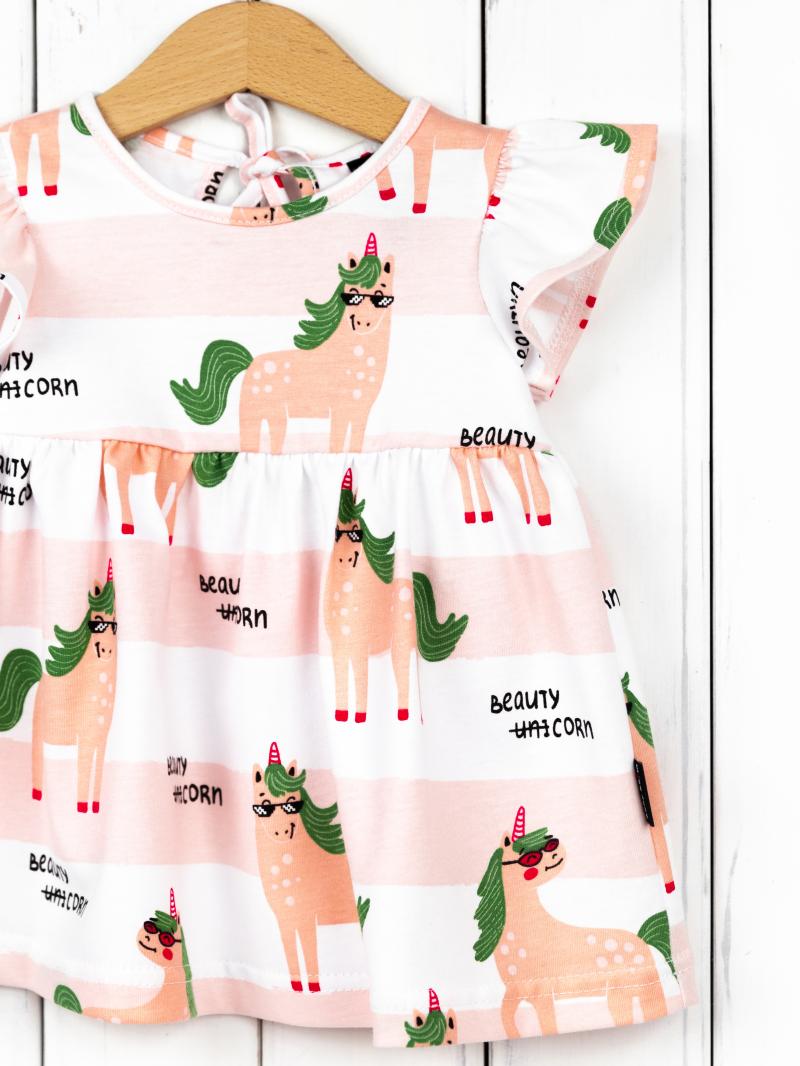 картинка Комплект для девочки Baby Boom КД310/2-К я716 Единороги на полоске от магазина детских товаров ALiSa