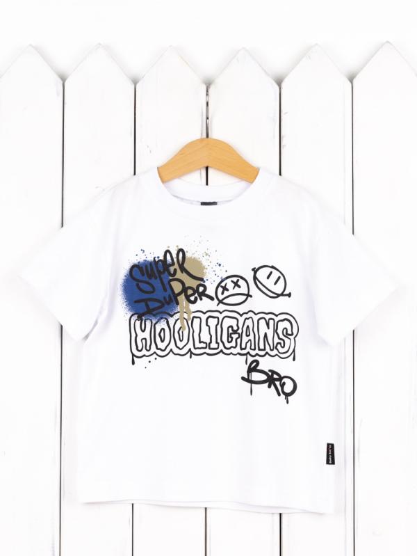 картинка Футболка для мальчика Baby Boom Ф136/4-К Белый Б120 от магазина детских товаров ALiSa