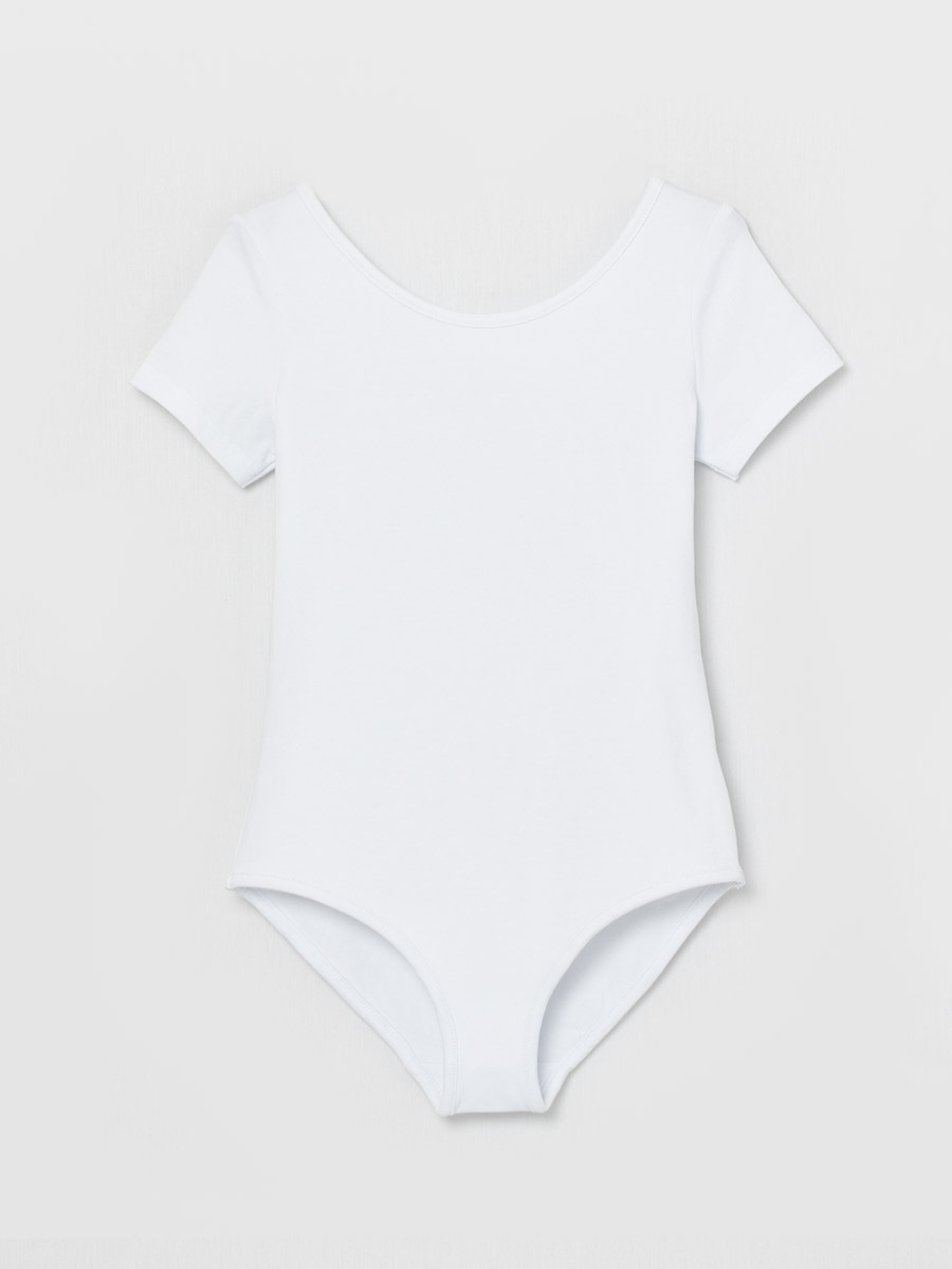 картинка Купальник гимнастический для девочки CAJG 40021-20 Белый от магазина детских товаров ALiSa