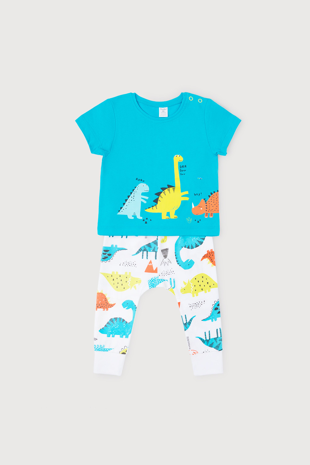 картинка Комплект для мальчика Crockid К 2737 сочная бирюза + цветные динозавры от магазина детских товаров ALiSa