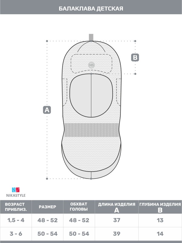картинка Балаклава утепленная для девочки NIKASTYLE 10з15224 Серый розовый от магазина детских товаров ALiSa