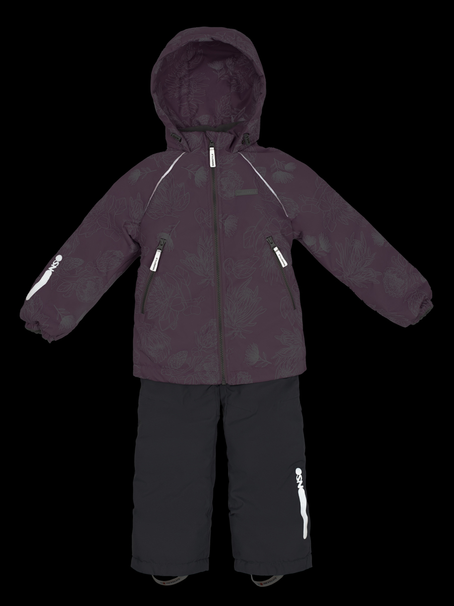 картинка Комплект утеплённый для девочки NIKASTYLE 7м2025 Орхидея серый от магазина детских товаров ALiSa