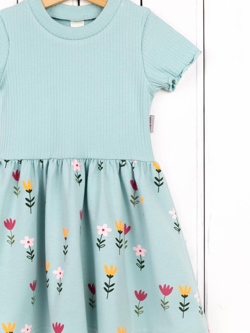 картинка Платье для девочки Baby Boom С231/1-К Б106 Мята - цветы на мяте от магазина детских товаров ALiSa