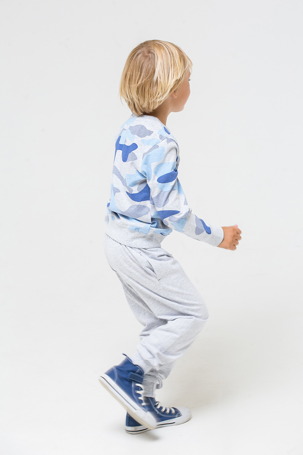 картинка Джемпер для мальчика Crockid К 301128 серо-голубой меланж, камуфляж к1263 от магазина детских товаров ALiSa