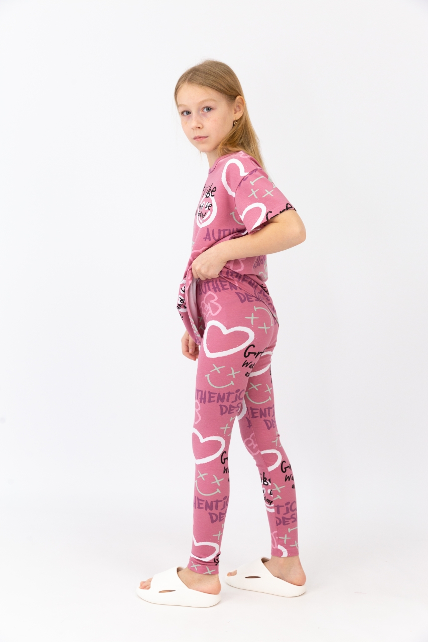 картинка Легинсы для девочки Baby Boom П66/14-К Граффити Б117 от магазина детских товаров ALiSa