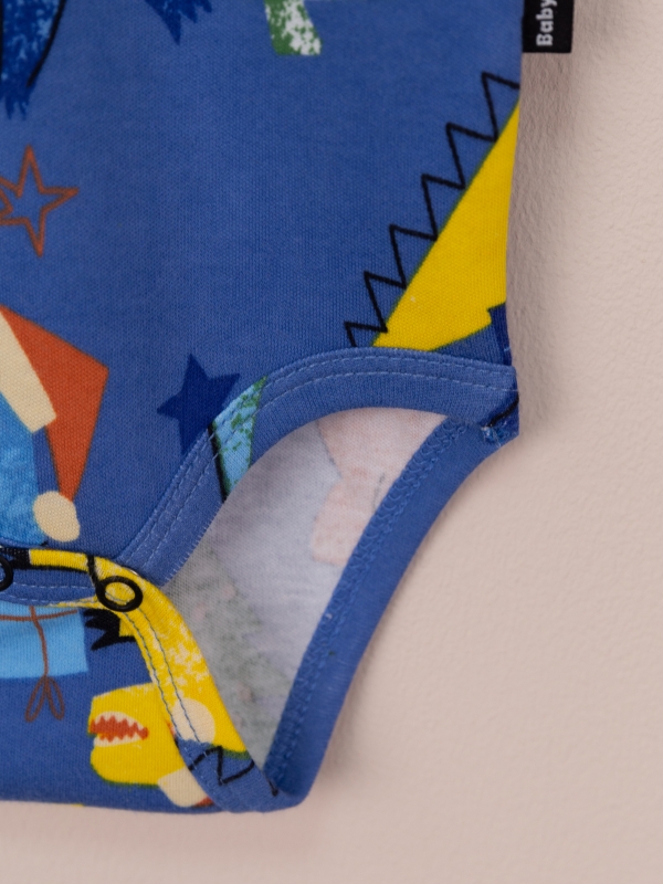 картинка Боди Baby Boom Б98/12-И Дино на синем от магазина детских товаров ALiSa