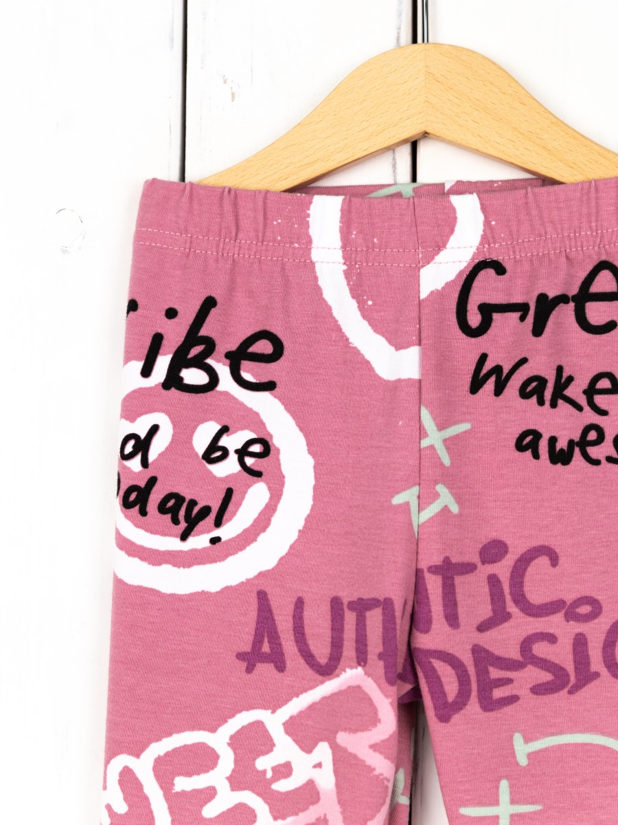 картинка Легинсы для девочки Baby Boom П66/14-К Граффити Б117 от магазина детских товаров ALiSa