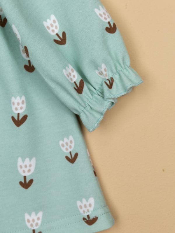 картинка Платье для девочки Baby Boom С243/1-И Тюльпаны на нефрите я710 от магазина детских товаров ALiSa