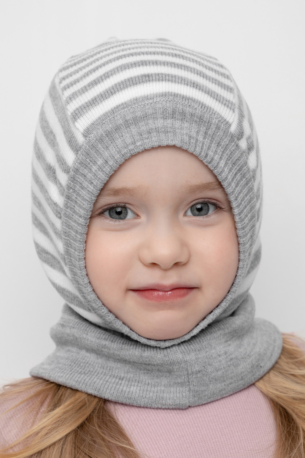 картинка Шапка-шлем детский Crockid КВ 20147/ш светло-серый меланж от магазина детских товаров ALiSa