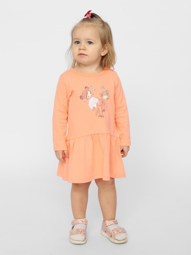 картинка Платье для девочки Cherubino CSNG 63416-28-347 Коралловый от магазина детских товаров ALiSa