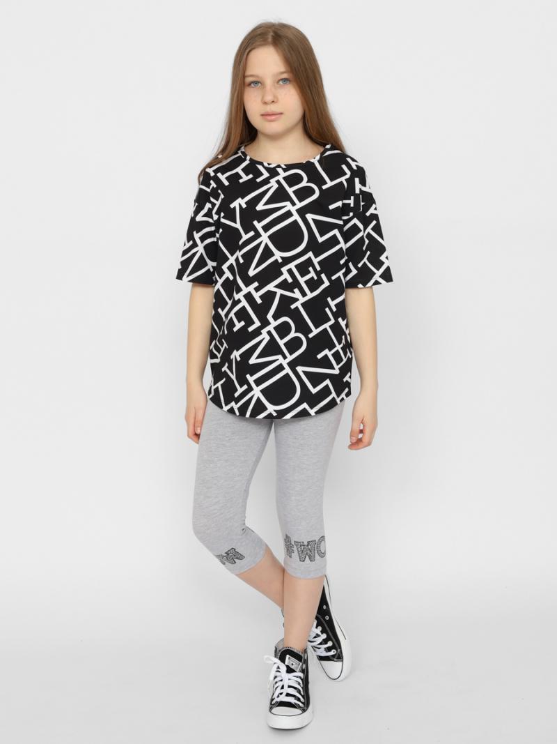 картинка Бриджи для девочки CSJG 70391-11-378 Светло-серый меланж от магазина детских товаров ALiSa